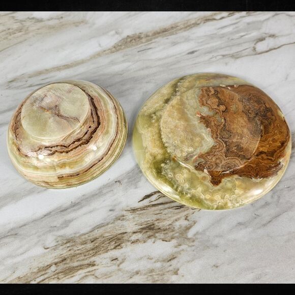 Nuts, candy bowl, marble handmade bowl with Saucer Snack dish, Marble Candy dish - Picture 9 of 11